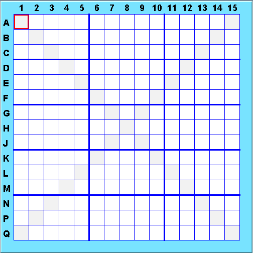 15x15 Sudoku Board w/Diagonals