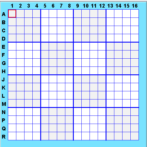Standard 16x16 Sudoku Board
