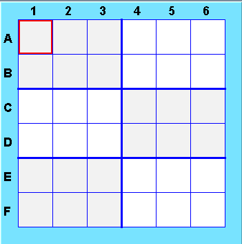 Standard 6x6 Sudoku Board