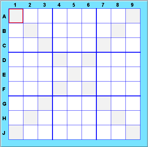 9x9 Sudoku Board w/Diagonals
